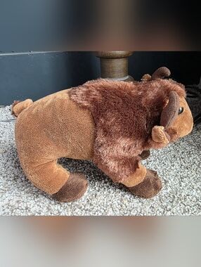 Plush Brown Bison Stuffed Animal - Soft Kids Toy